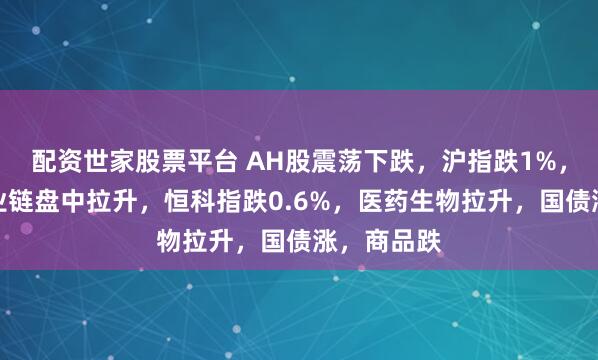 配资世家股票平台 AH股震荡下跌，沪指跌1%，半导体产业链盘中拉升，恒科指跌0.6%，医药生物拉升，国债涨，商品跌